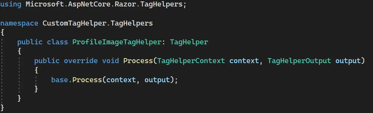 Create Custom Tag Helper in .Net Core MVC